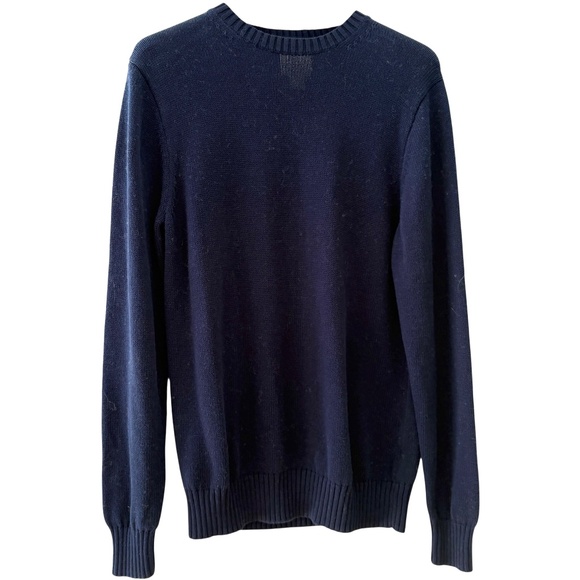 sweater ST. JOHN'S BAY navy S soft cotton knit crew neck classic preppy academia - Picture 1 of 7